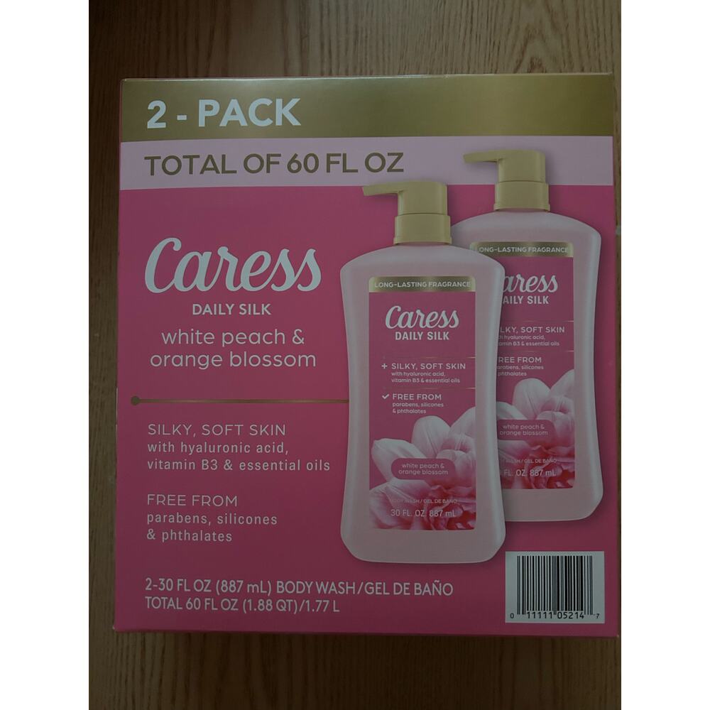 New Women’s Caress 2 Pack Body Wash White Peach 🍑 Orange 🍊 Blossom 30oz each